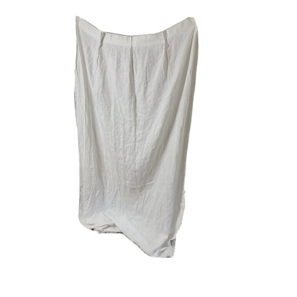 Custom Made Vintage Curtain Panel Ivory Off-White 92 Long Drape Luxe Pinch Pleat